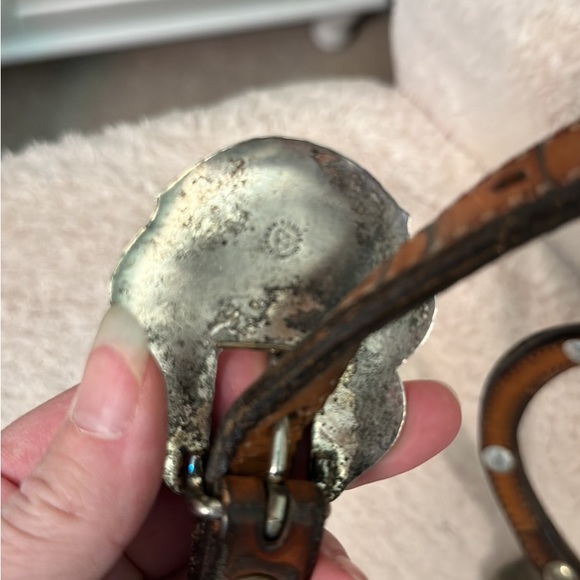 One Eared Western Headstall - light oil - Picture 5 of 6